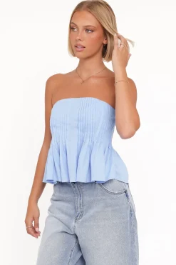 Cagnes Strapless Peplum Top