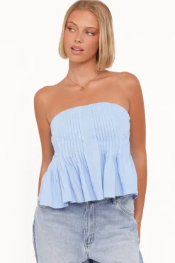 Cagnes Strapless Peplum Top