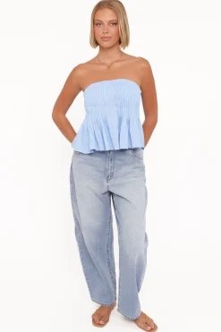 Cagnes Strapless Peplum Top