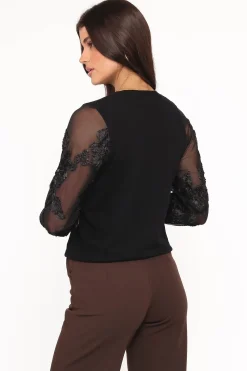 Cailin Sheer Sleeve Top