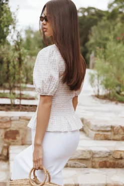 Callista Shirred Waist Top