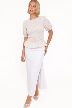 Callista Shirred Waist Top