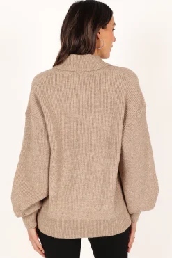 Carly Collar Knit Sweater