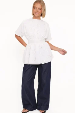 Carmel Tie Back Tunic Top