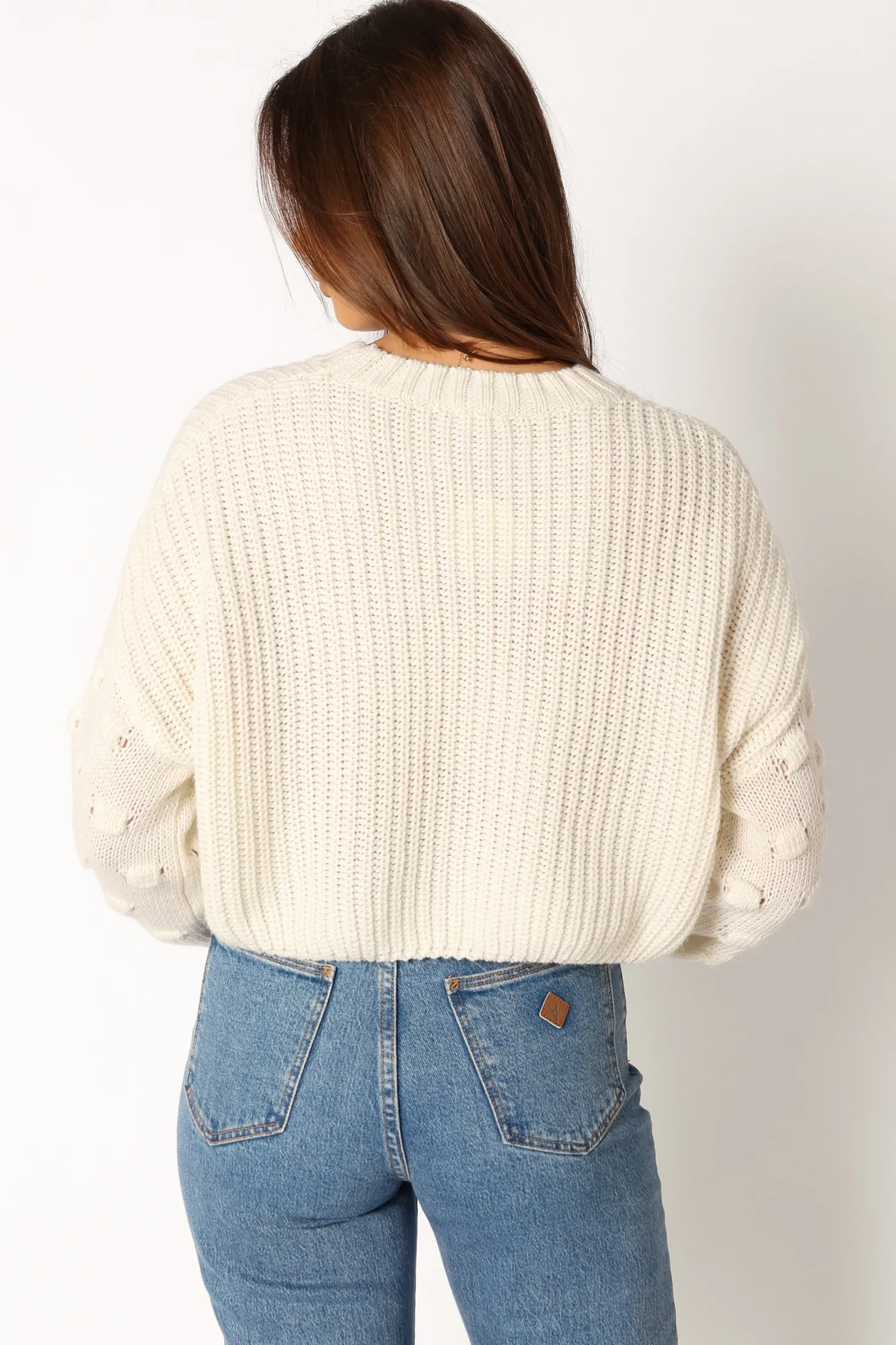 Catalina Polka Dot Texture Knit Sweater