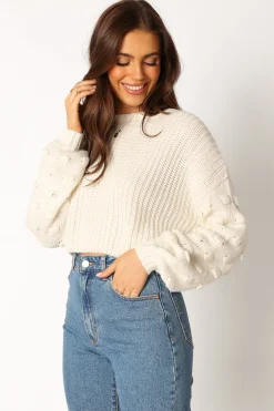 Catalina Polka Dot Texture Knit Sweater