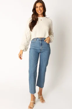 Catalina Polka Dot Texture Knit Sweater