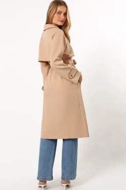 Cayenne Contrast Binding Trench Coat