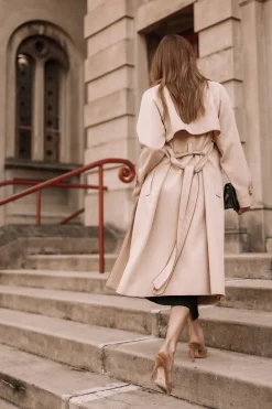 Cayenne Contrast Binding Trench Coat