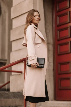 Cayenne Contrast Binding Trench Coat