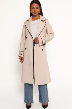Cayenne Contrast Binding Trench Coat