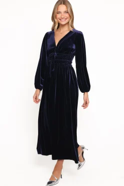 Cece Velvet Long Sleeve Maxi Dress
