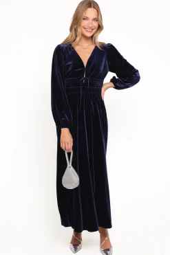 Cece Velvet Long Sleeve Maxi Dress