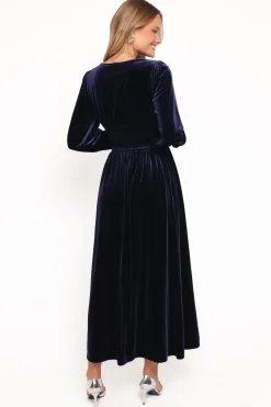 Cece Velvet Long Sleeve Maxi Dress