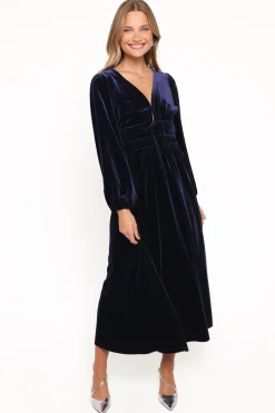 Cece Velvet Long Sleeve Maxi Dress