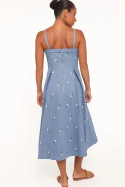 Chelsea Embroidered Midi Dress