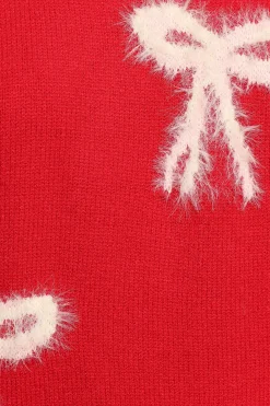 Cherish Ruffle Sleeve Bow Knit Sweater