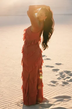 Ciao Ruffles Maxi Dress