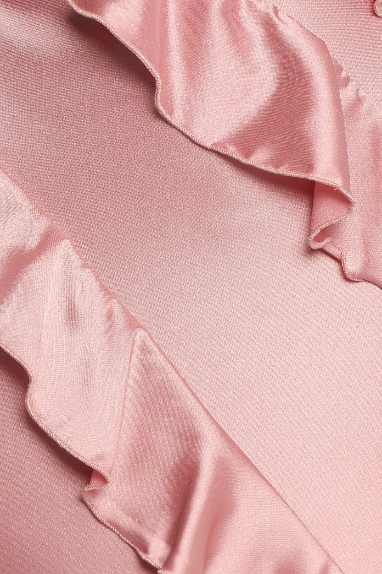 Ciao Ruffles Maxi Satin Dress