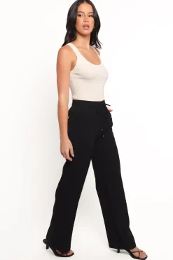 Cinch Wide Leg Crepe Pant