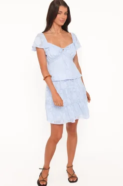 Clodagh Textured Flutter Top