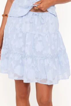 Clodagh Textured Tiered Mini Skirt