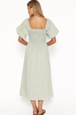 Clo Puff Sleeve Midi Dress