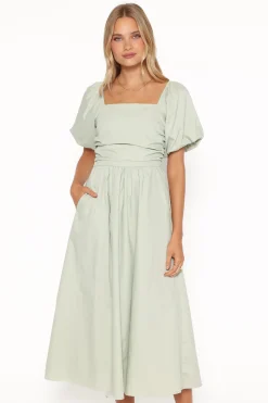 Clo Puff Sleeve Midi Dress