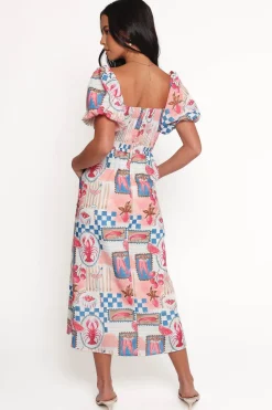 Clo Puff Sleeve Midi Dress