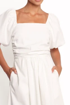 Clo Puff Sleeve Midi Dress