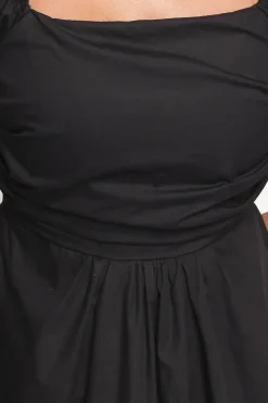 Clo Puff Sleeve Midi Dress