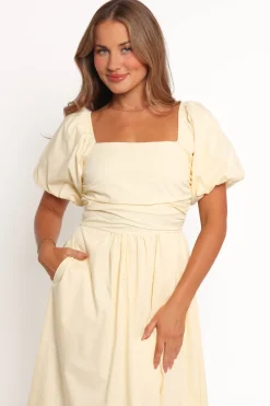 Clo Puff Sleeve Midi Dress