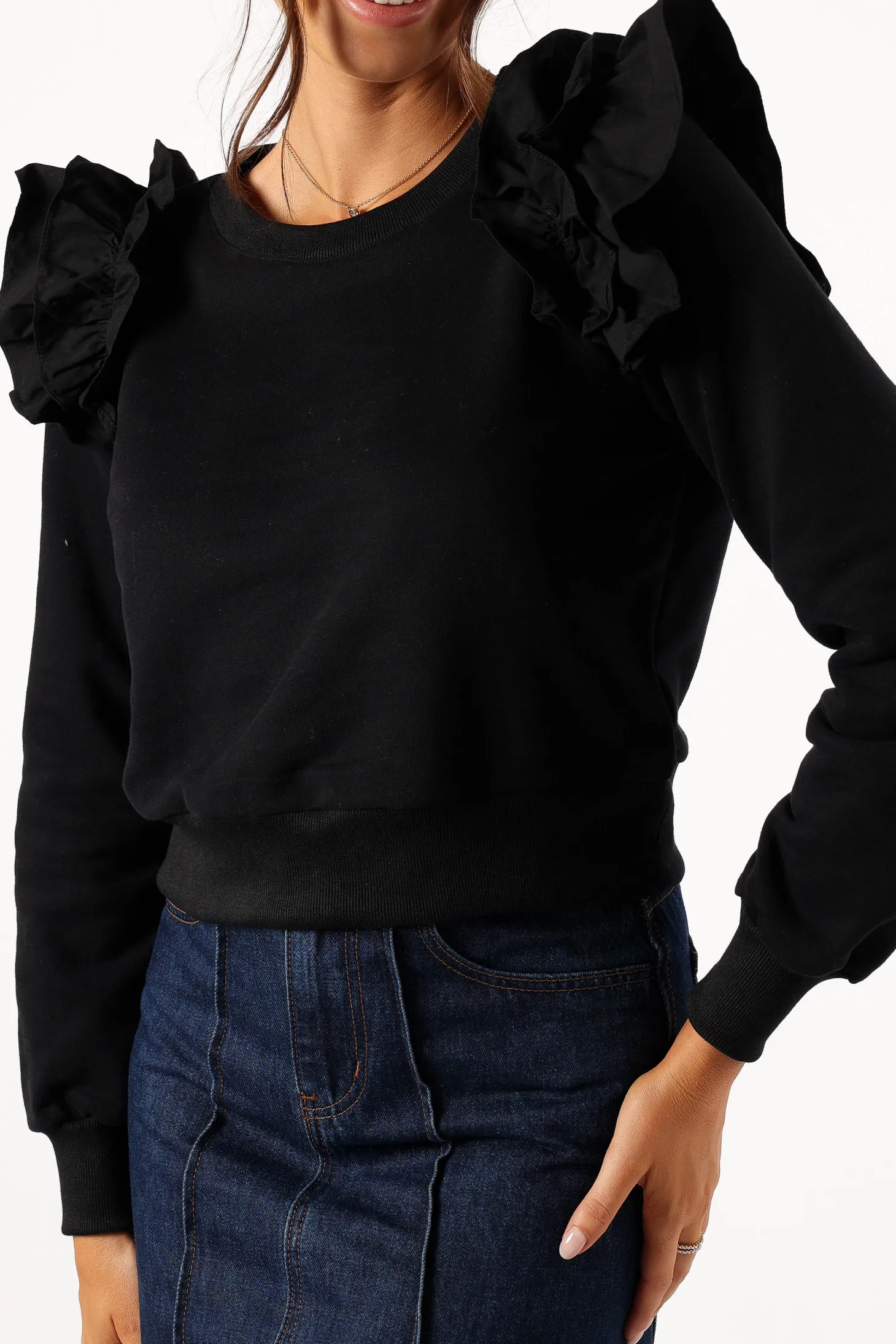 Cora Ruffle Sleeve Sweatshirt