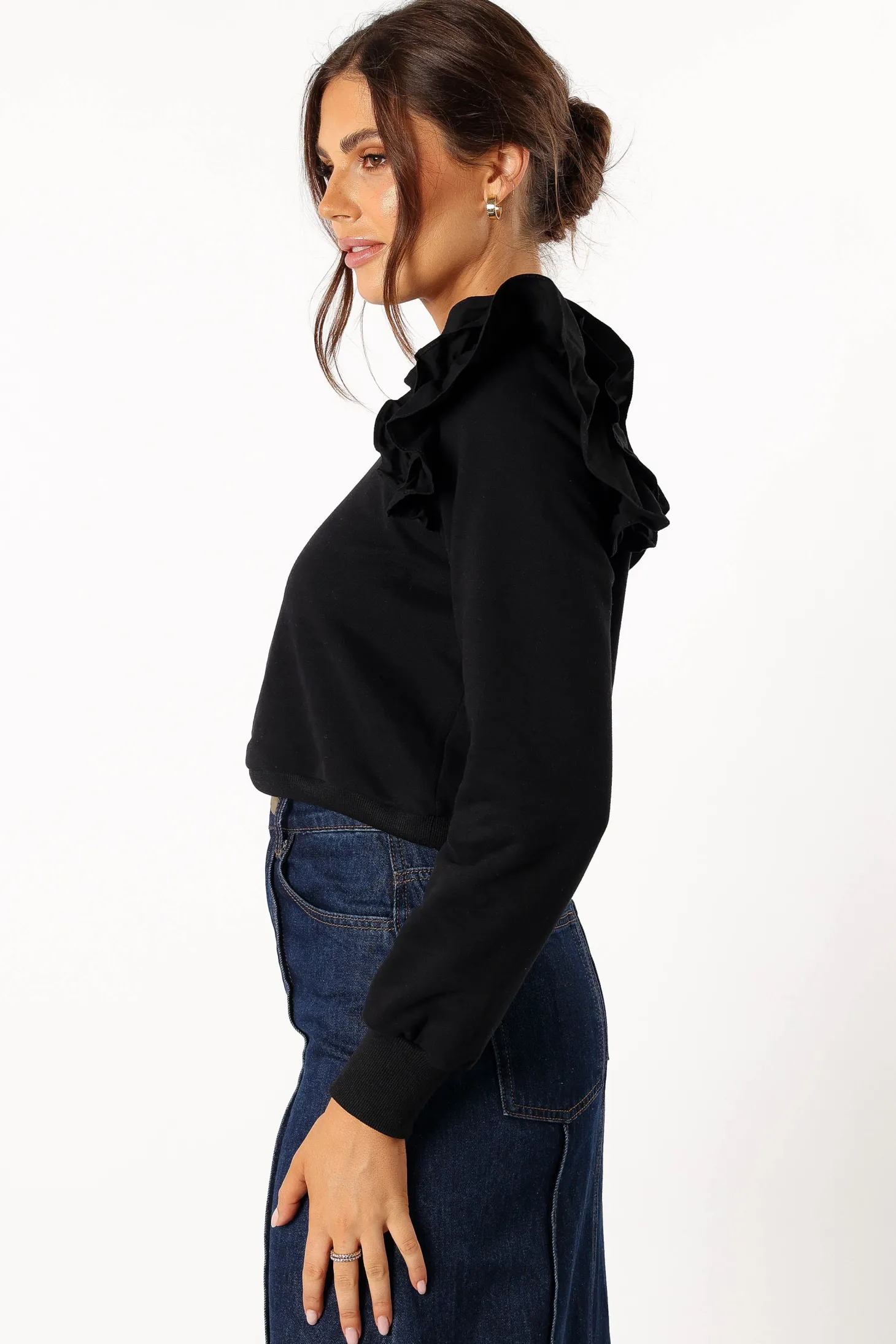 Cora Ruffle Sleeve Sweatshirt