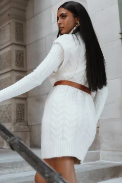 Cozette Turtle Neck Sleeveless Mini Knit Dress