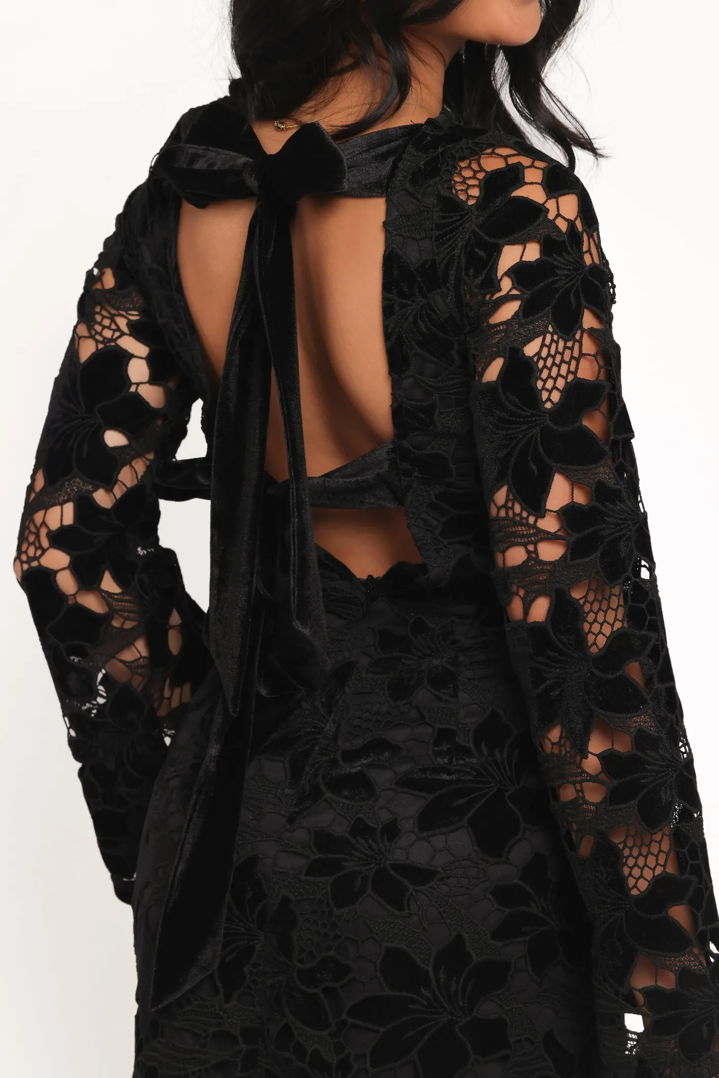 Cynthia Velvet Lace Mini Dress