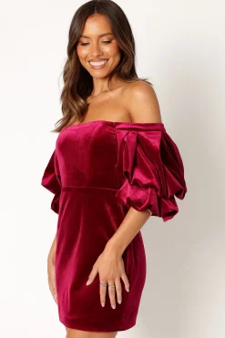 Dali Off Shoulder Velvet Mini Dress
