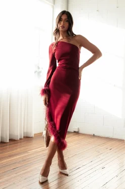 Dame One Shoulder Midi Dress