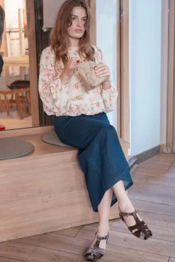 Dana Denim Midi Skirt