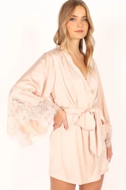 Dara Lace Trim Robe