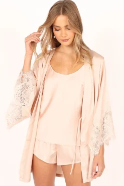 Dara Lace Trim Robe