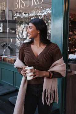 Demi Twist Detail Knit Top