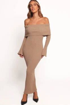 Domitia Off Shoulder Knit Dress