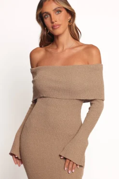 Domitia Off Shoulder Knit Dress