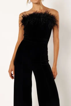 Donatella Feather Trim Jumpsuit
