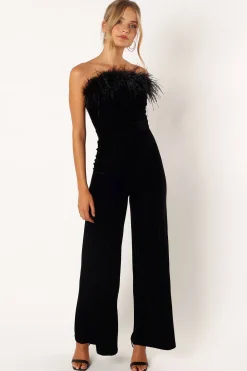 Donatella Feather Trim Jumpsuit