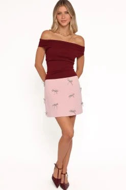Effie Embellished Bow Mini Skirt
