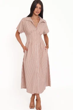 Eilis Short Sleeve Button Down Maxi Dress