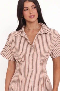 Eilis Short Sleeve Button Down Maxi Dress