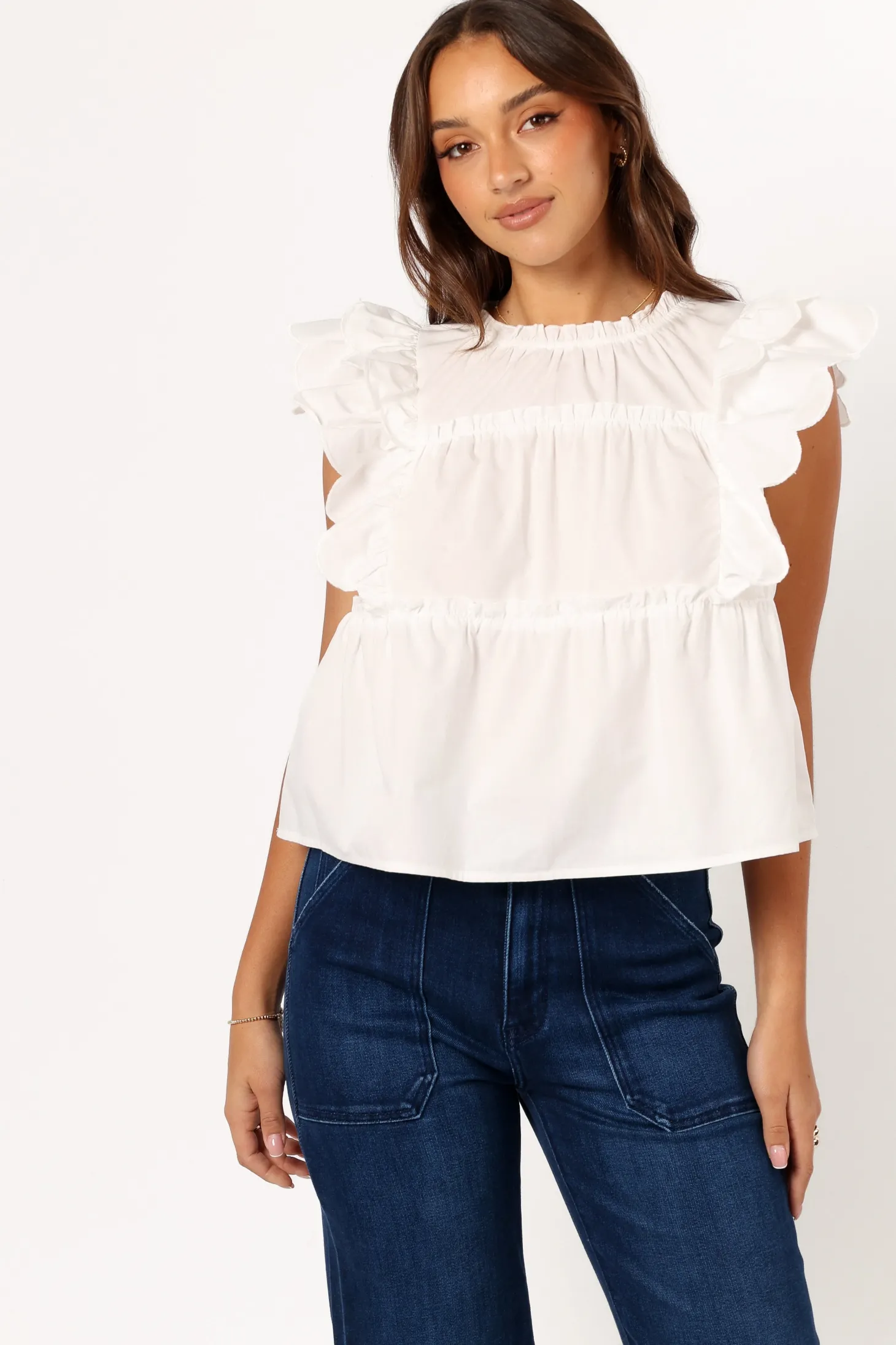 Elaine Ruffle Top